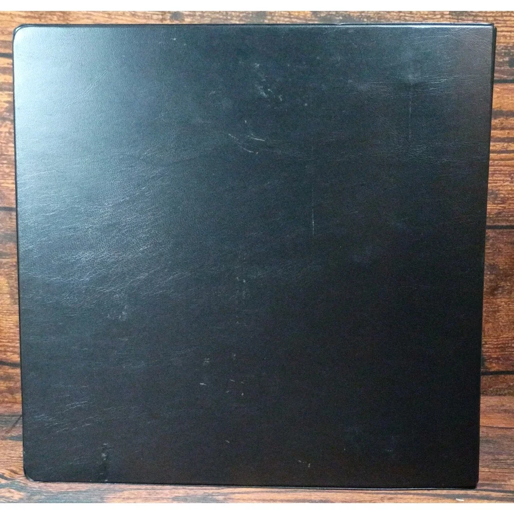 Wilson Jones 384-54 4 Inch 3 Ring Binder Black Faux Leather D-Ring Made in USA
